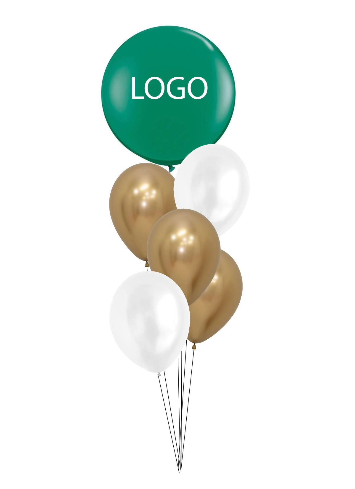 36inch Single Large Customizable Logo Vinyl Balloon Bouquet of 6