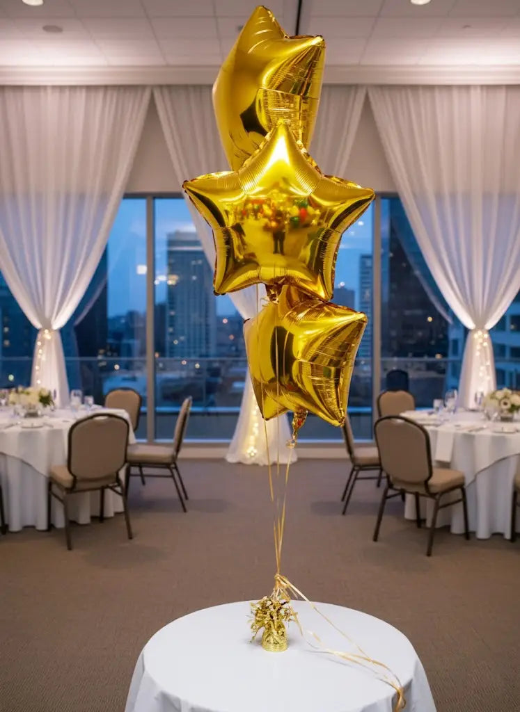 3 Stars Centerpiece Balloons Vancouver