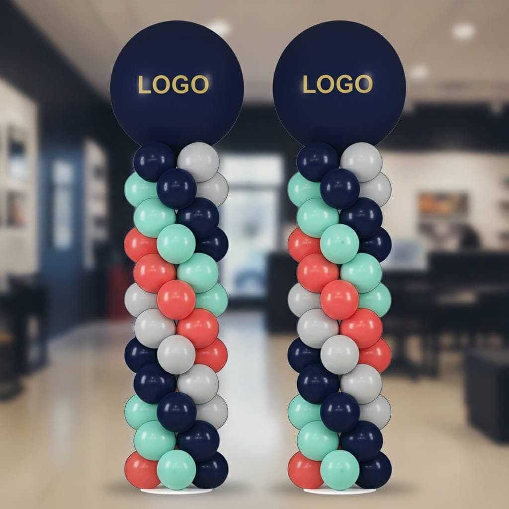 PAIR (x2) 7ft Balloon Column in VINYL Custom Print - Indoor