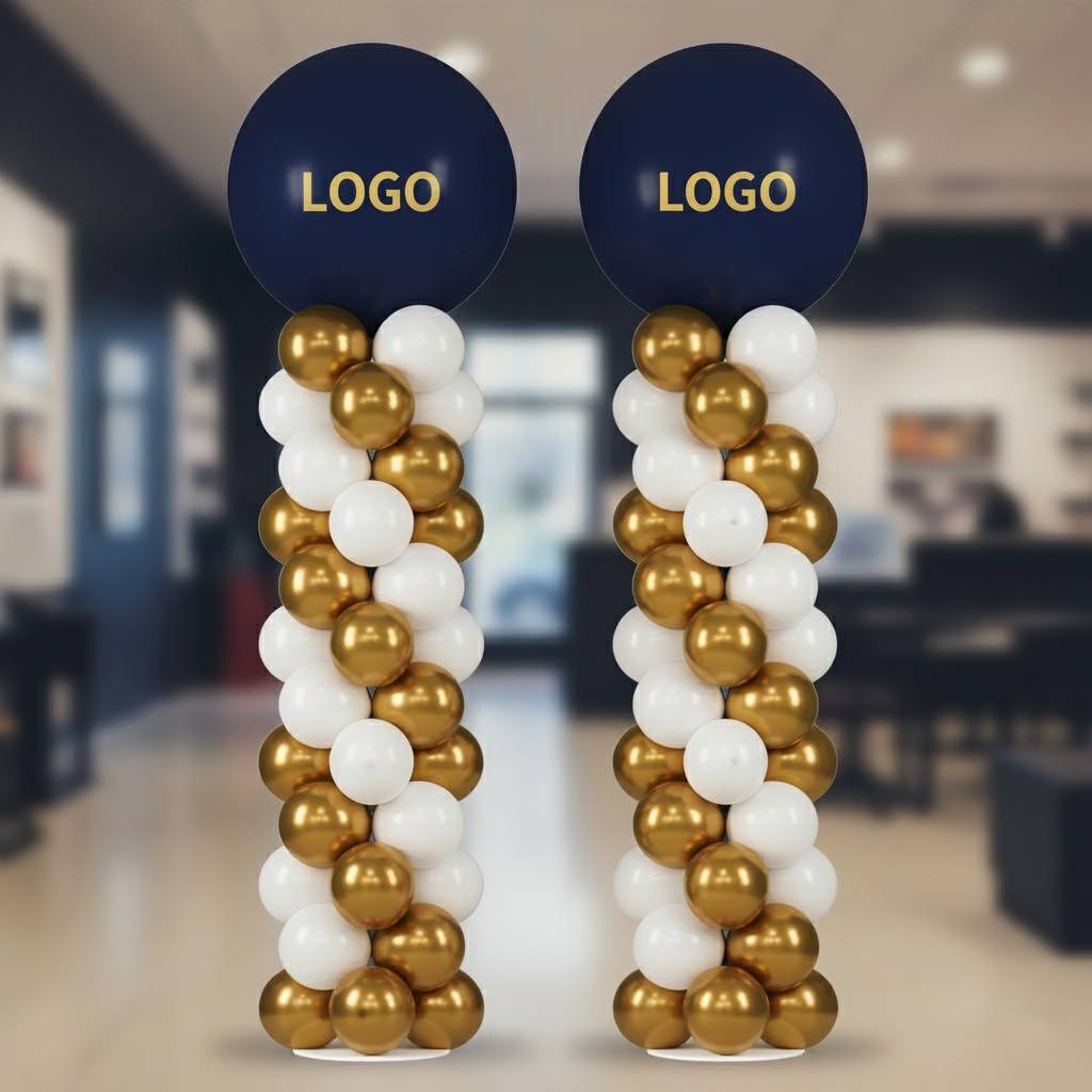 PAIR (x2) 7ft Balloon Column in VINYL Custom Print - Indoor
