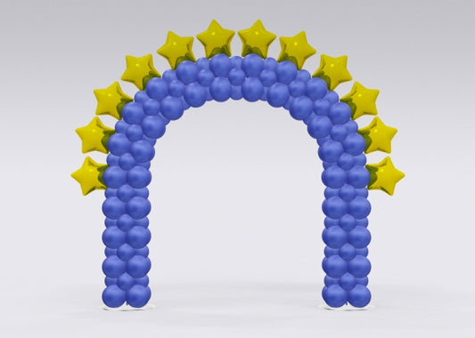 [10x10FT] Alternating Grand Balloon Arch with Stars