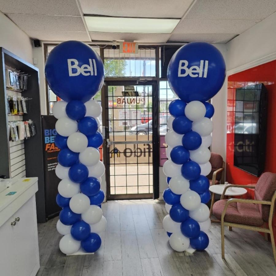 PAIR (x2) 7ft Balloon Column in VINYL Custom Print - Indoor