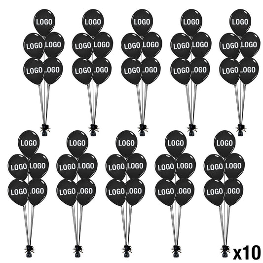INK Custom Printed Balloon Bouquet [Set of 10] Latex Balloon Trees of 5