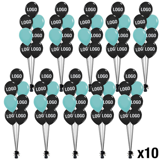 INK Custom Printed Balloon Bouquet [Set of 10] Latex Balloon Trees of 7