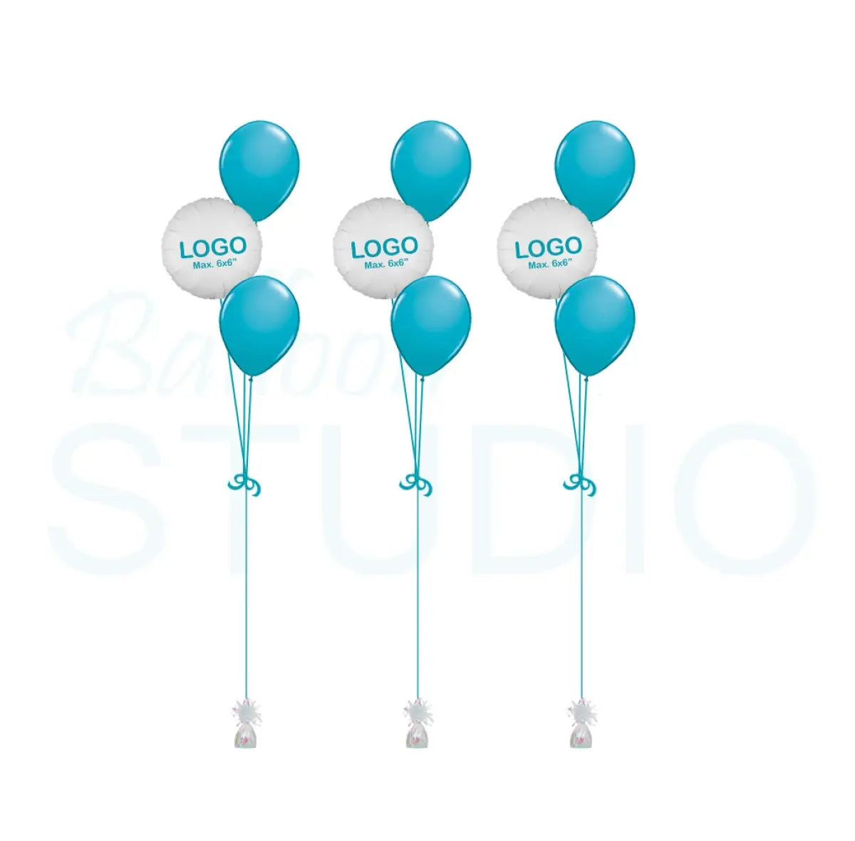 [Set of 3] Custom Printed Vinyl Hybrid Balloon Bouquets of 3
