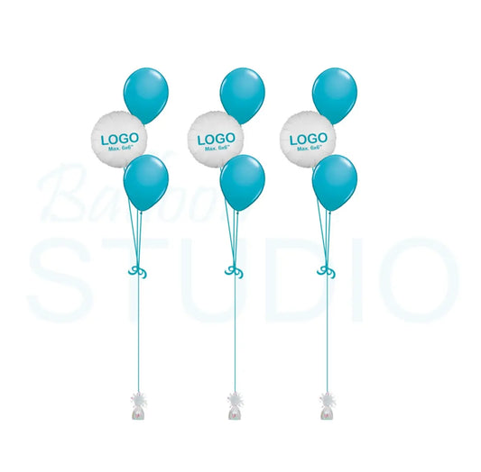 [Set of 3] Custom Printed Vinyl Hybrid Balloon Bouquets of 3