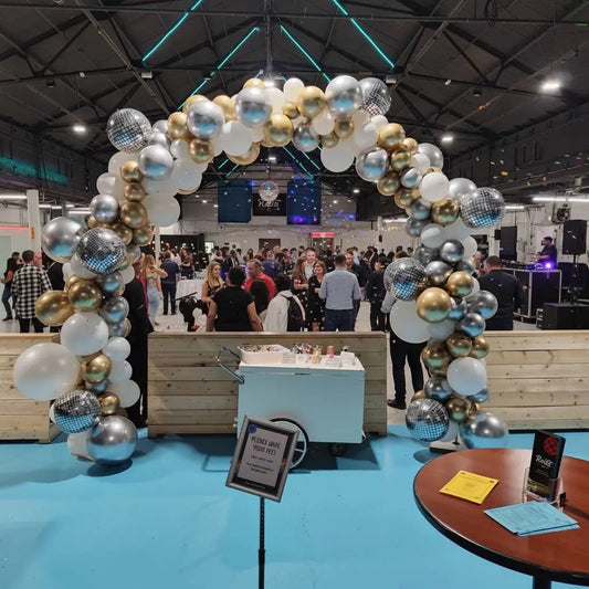 [10x10FT] Double Garland Arch - Disco Ball Glam Party - Indoor
